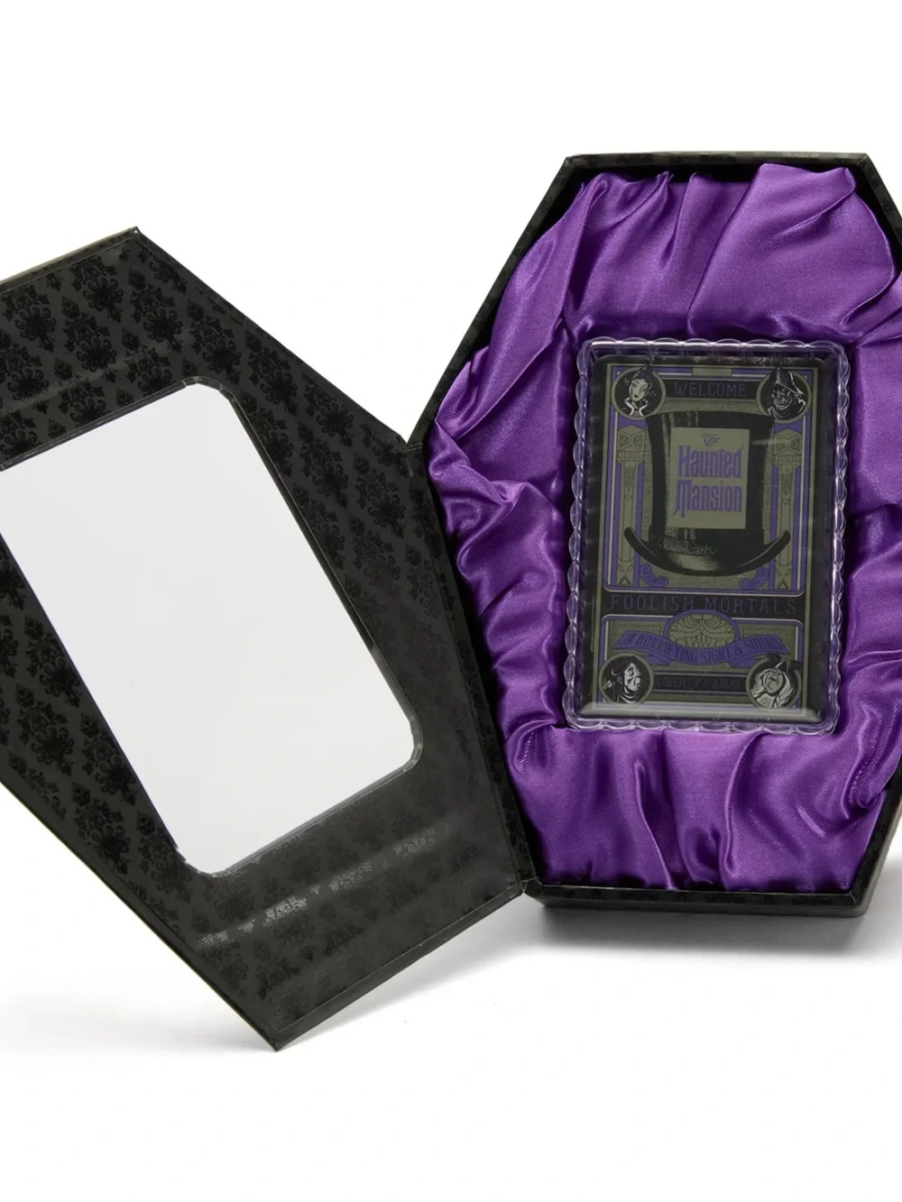 The Haunted Mansion Playing Cards 52 coated card deck in Coffin NIB